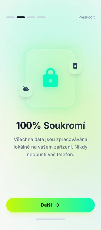 Shrnutí schůzky v aplikaci Bodka