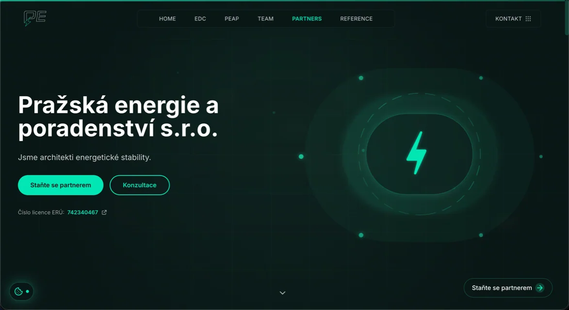 Web Pražské energie